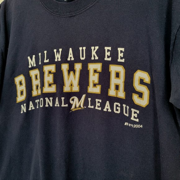 JERZEES Milwaukee Brewers Short Sleeve T Shirt Size M Dated 2004 - Picture 4 of 9
